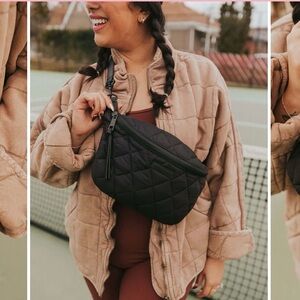 Poppy & peonies quilted sidekick